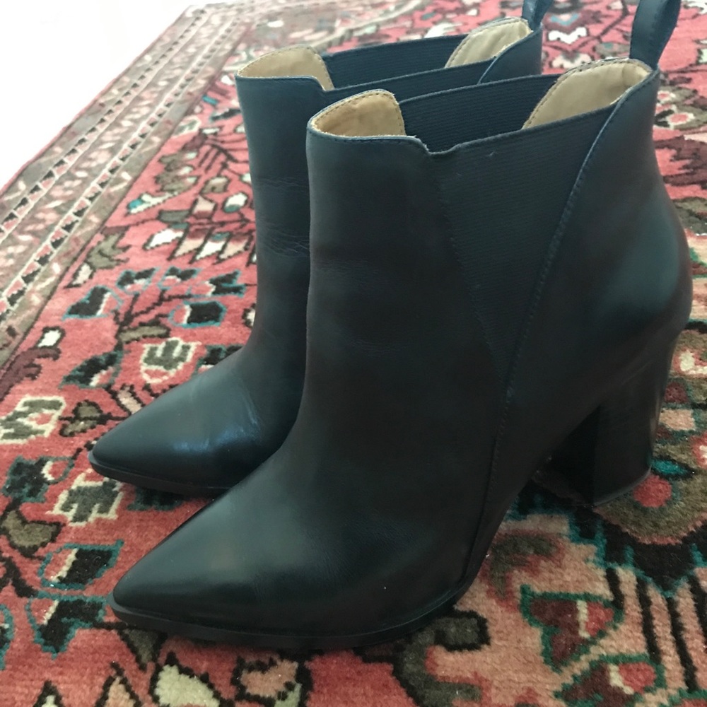 Black Leather Booties New this Season - Picture 6 of 7